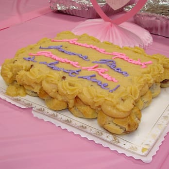 Liliha Bakery - Liliha Bakery Coco Puff Cake (with custom lettering for a baby shower) - 1/4 Pan (20 Coco Puffs) - Bakeries Near Me - Honolulu, Hawaii