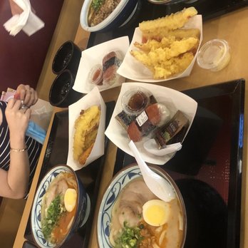 Marugame Udon - Tonkotsu Udon, Curry Nikutama Udon, Beef Teriyaki bowl with udon, assorted tempura - Japanese Near Me - Costa Mesa, California Marugame Udon - Tonkotsu Udon, Curry Nikutama Udon, Beef Teriyaki bowl with udon, assorted tempura - Japanese Near Me - Costa Mesa, California