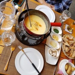 Cheese fondue for two