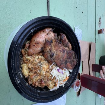 Mr. Pimento - Jerk chicken and Mac and cheese bowl. - Caribbean Near Me - Austin, Texas Mr. Pimento - Jerk chicken and Mac and cheese bowl. - Caribbean Near Me - Austin, Texas