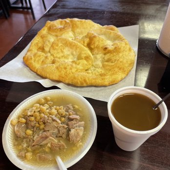 Dine Grill - Corn soup, fry bread, and coffee. - American Near Me - Gallup, New Mexico