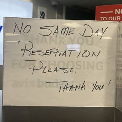 Payless Car Rental - Budget/Avis/Payless @ Jackson-Medgar Wiley Evers International Airport: No same day reservations