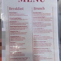 Food menu April 2026