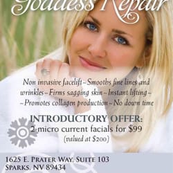 Goddess Repair Shop - Special pricing $99 for 2 micro-current facials.