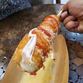 Mr Cow - Mozzarella dog.. top half is mozzarella and bottom is hot dog - Hot Dogs Near Me - Aiea, Hawaii Mr Cow - Mozzarella dog.. top half is mozzarella and bottom is hot dog - Hot Dogs Near Me - Aiea, Hawaii