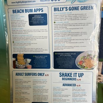 Big Billy's Burger Joint - Menu Page 1!! - Burgers Near Me - North Charleston, South Carolina