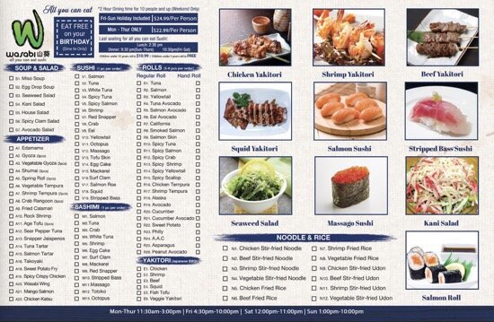 Menu photo 3 Wasabi Saratoga Springs, NY Menu photo 3 Wasabi Saratoga Springs, NY