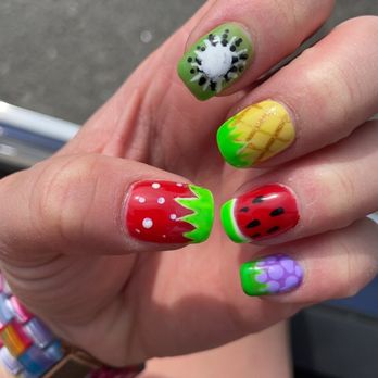 Vina Nails - Fruit salad for July! (Artwork by Mary) - Nail Salons Near Me - Anchorage, Alaska
