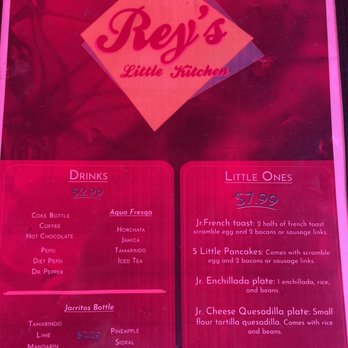 Rey's Little Kitchen - Breakfast menu as of Nov 2022 - Breakfast & Brunch Near Me - Whittier, California Rey's Little Kitchen - Breakfast menu as of Nov 2022 - Breakfast & Brunch Near Me - Whittier, California