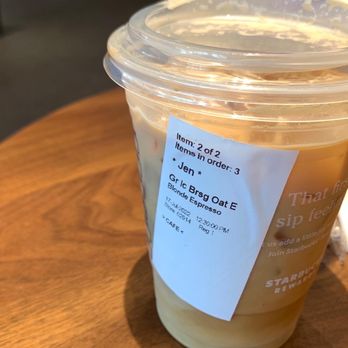 Starbucks - Brown sugar oatmilk shaken blonde espresso - Coffee & Tea Near Me - Lake George, New York Starbucks - Brown sugar oatmilk shaken blonde espresso - Coffee & Tea Near Me - Lake George, New York