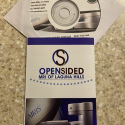 Opensided MRI Center of Laguna Hills - A few minutes after your procedure they burned me a CD disk.