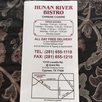 Hunan River Bistro - Chinese Near Me - Cypress, Texas