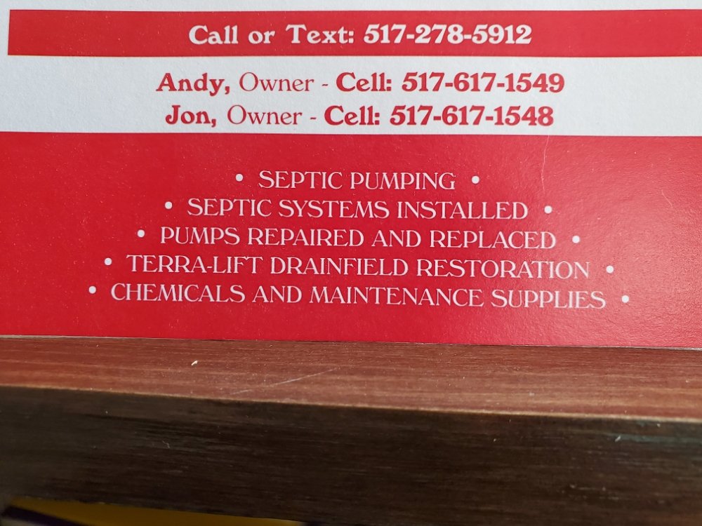 GENERAL SANITATION & EXCAVATING Updated August 2025 478 E Fenn Rd