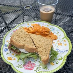 Hello, Good Pie - Turkey BLT with cold brew coffee (with a coffee ice cube!)