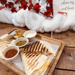 Big Yellow Mug Cafe - Try a chicken or breakfast quesadilla