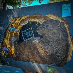There's some street art outside!