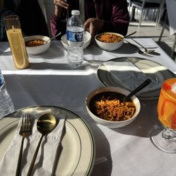 HOT & SOUR SOUP, mango lassi,