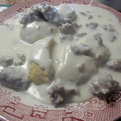 Latham's Diner - Sausage Gravy over Biscuits