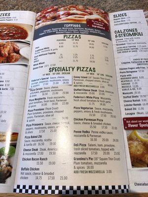 Menu photo 1 Federico's Pizza & Restaurant Belmar, NJ Menu photo 1 Federico's Pizza & Restaurant Belmar, NJ
