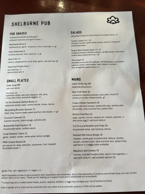 Menu photo 1 Shelburne Pub Seaview, WA Menu photo 1 Shelburne Pub Seaview, WA