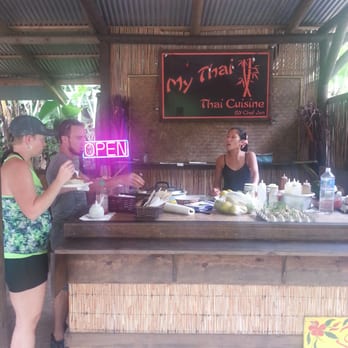 Jen's Thai Food - Jen talking to some customers. - Thai Near Me - Hana, Hawaii Jen's Thai Food - Jen talking to some customers. - Thai Near Me - Hana, Hawaii