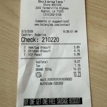 Bojangles - Breakfast & Brunch Near Me - Ruston, Louisiana