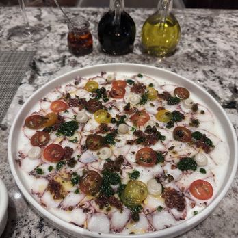 Oliva al Mare - Octopus carpaccio - Italian Near Me - La Paz, BCS