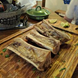 Bone marrow FTW! Comes with tortillas to make tacos with. SO GOOD.