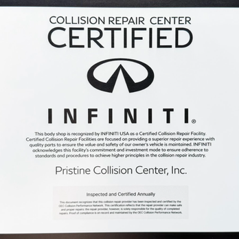 Pristine Collision Center - Montebello - CERTIFIED INFINITI - Auto Repair Near Me - Montebello, California Pristine Collision Center - Montebello - CERTIFIED INFINITI - Auto Repair Near Me - Montebello, California