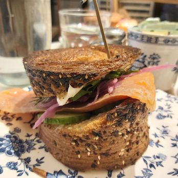 maman - Andrea's everything croissant & salmon sandwich - Bakeries Near Me - Washington, DC, District of Columbia