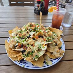 The Patio Bar-Splitsville - Macho nacho (chicken) and rum runner