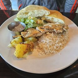 LA Grill & Bistro - Chicken souvlaki lunch special $12