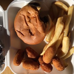 Cook Out - Double Tray with fries and hush puppies