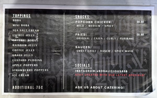 Menu photo 5 Bobalicious San Diego, CA Menu photo 5 Bobalicious San Diego, CA