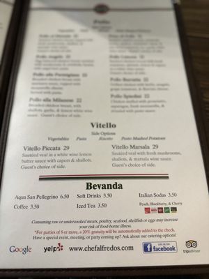 Menu photo 2 Chef Alfredo’s St George St. George, UT Menu photo 2 Chef Alfredo’s St George St. George, UT