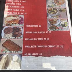 La Guanaquita - Complete menu!