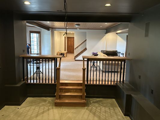 Golf simulator floor lowering project. - This was a custom remodel. Call for your customize projects!