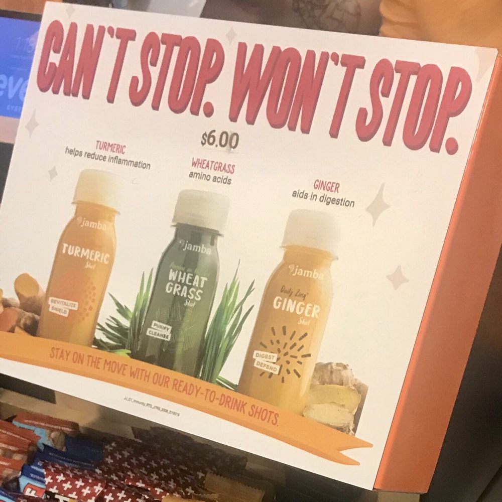 Healthy options! Healthy options!