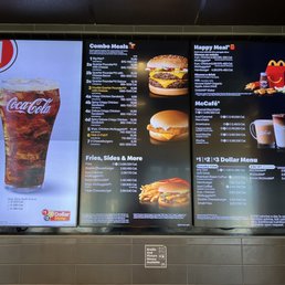 a menu for a fast food restaurant a menu for a fast food restaurant