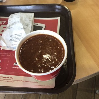 Wendy's - a bowl of chili and a cup of soup on a tray - Burgers Near Me - Stanford, Kentucky