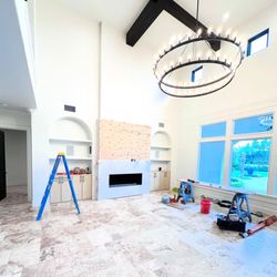Fresno Sierra Contractors - Currently in progress on one of our projects in the Fort Washington area, featuring expert electrical work and beautiful light fixtures.