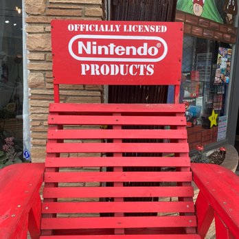 Throwback Gamez - First thing you see when you walk up is this fantastic chair outside. - Video Game Stores Near Me - Oceanside, California