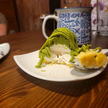 Yoshiya Kitchen - Matcha Mont Blanc Cake 4.95 - Ramen Near Me - Las Vegas, Nevada Yoshiya Kitchen - Matcha Mont Blanc Cake 4.95 - Ramen Near Me - Las Vegas, Nevada