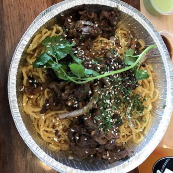 Nguyen's Kitchen - bbq pork steak garlic noodles - Vietnamese Near Me - Orange, California