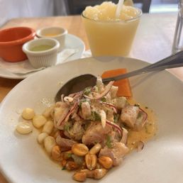 Ceviche Classico and a frozen Margarita! Yumm Ceviche Classico and a frozen Margarita! Yumm