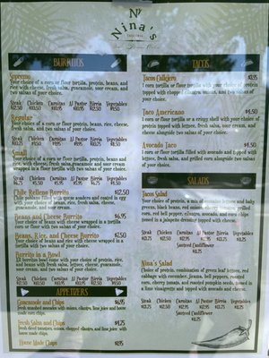 Menu photo 7 Nina's Taqueria Los Gatos, CA Menu photo 7 Nina's Taqueria Los Gatos, CA