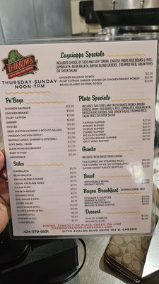 Menu photo 1 Darrow's New Orleans Grill Carson, CA