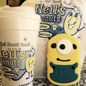 Neil's Donuts - All of my favorites at Neil's; coffee, donuts and Minions! - Bakeries Near Me - Wallingford, Connecticut Neil's Donuts - All of my favorites at Neil's; coffee, donuts and Minions! - Bakeries Near Me - Wallingford, Connecticut