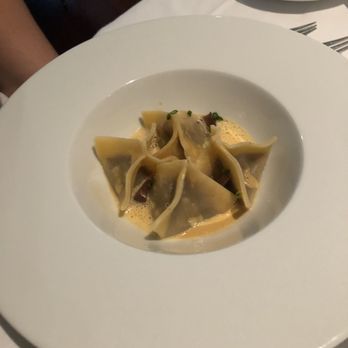 Maison Blanche - Wild Mushrooms ravioli with foie gras. - French Near Me - Longboat Key, Florida