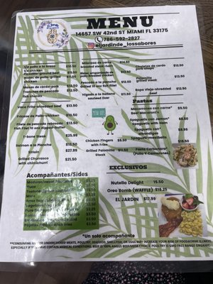 Menu photo 4 El Jardin De Los Sabores Miami, FL Menu photo 4 El Jardin De Los Sabores Miami, FL